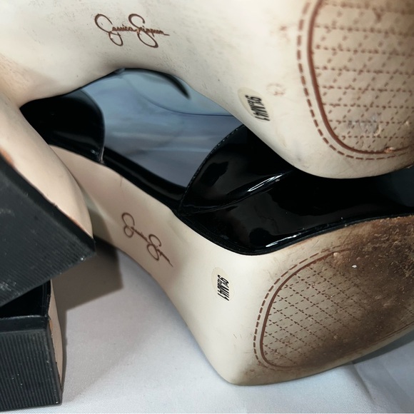 Jessica Simpson Black Patent Leather Platform Pumps - Picture 10 of 13